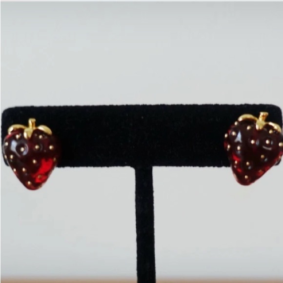 New Kate Spade Strawberry Studs - Picture 6 of 8